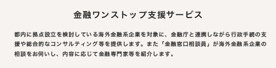 金融ワンストップ支援サービス